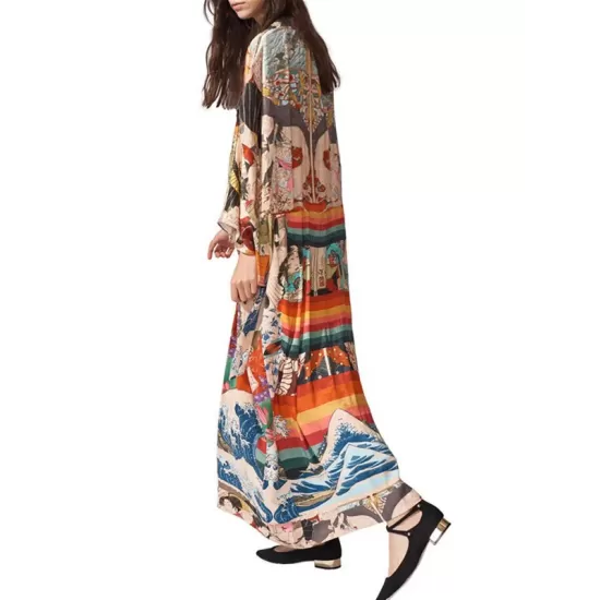 Quick-Drying Kimono Printing Loose Cardigan Cover-Up Swimwear Quick-Drying Kimono Printing Loose Cardigan Cover-Up Swimwear