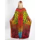 Colorful Leopard Print Loose Split-Side Beach Cover-Up Swimwear Colorful Leopard Print Loose Split-Side Beach Cover-Up Swimwear