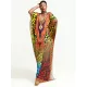 Colorful Leopard Print Loose Split-Side Beach Cover-Up Swimwear Colorful Leopard Print Loose Split-Side Beach Cover-Up Swimwear