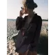 Simple Solid Color Button Long Sleeve Shirt-Style Cover-Up Swimwear Simple Solid Color Button Long Sleeve Shirt-Style Cover-Up Swimwear