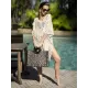 V-Neck Crochetgo Sexy Hollow Vacation Cover-Up Swimwear V-Neck Crochetgo Sexy Hollow Vacation Cover-Up Swimwear