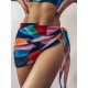 Stylish Contrast Color Chiffon Beach Cover-Up Swimwear Stylish Contrast Color Chiffon Beach Cover-Up Swimwear