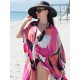 Chiffon Printed Loose Thin Cardigan Vacation Cover-Up Swimwear Chiffon Printed Loose Thin Cardigan Vacation Cover-Up Swimwear