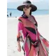 Chiffon Printed Loose Thin Cardigan Vacation Cover-Up Swimwear Chiffon Printed Loose Thin Cardigan Vacation Cover-Up Swimwear