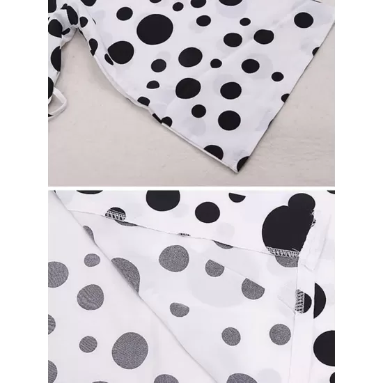 Polka-Dot Print Loose Cardigan Beach Cover-Up Swimwear Polka-Dot Print Loose Cardigan Beach Cover-Up Swimwear