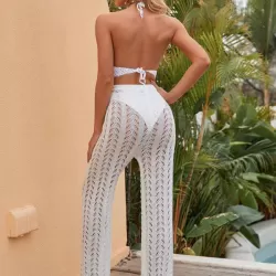 Sexy Crochetgo Hollow Beach Trousers Cover-Ups