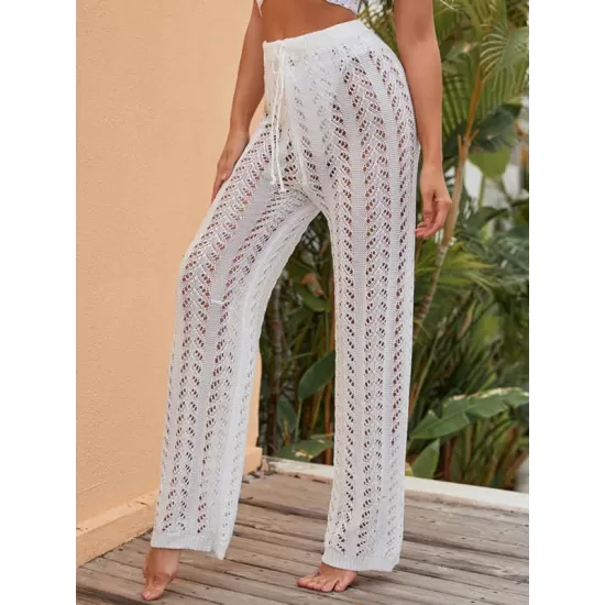 Sexy Crochetgo Hollow Beach Trousers Cover-Ups Sexy Crochetgo Hollow Beach Trousers Cover-Ups