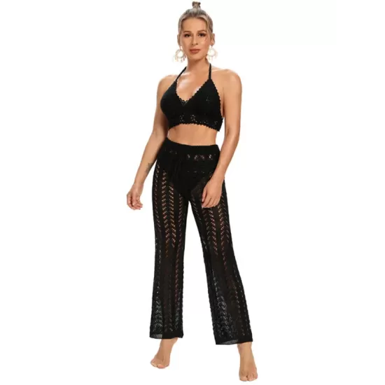 Sexy Crochetgo Hollow Beach Trousers Cover-Ups Sexy Crochetgo Hollow Beach Trousers Cover-Ups