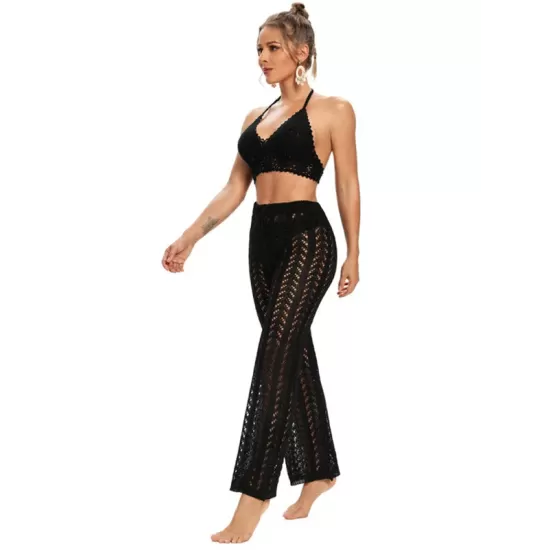 Sexy Crochetgo Hollow Beach Trousers Cover-Ups Sexy Crochetgo Hollow Beach Trousers Cover-Ups