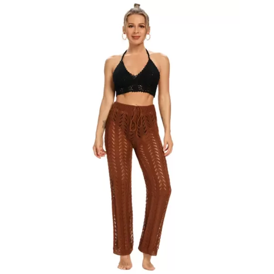 Sexy Crochetgo Hollow Beach Trousers Cover-Ups Sexy Crochetgo Hollow Beach Trousers Cover-Ups