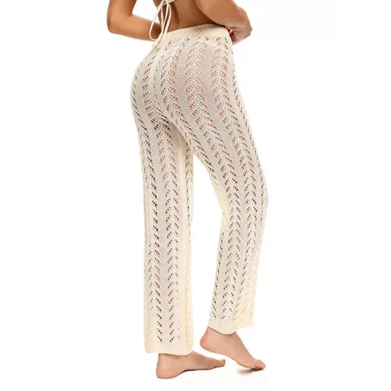 Sexy Crochetgo Hollow Beach Trousers Cover-Ups Sexy Crochetgo Hollow Beach Trousers Cover-Ups