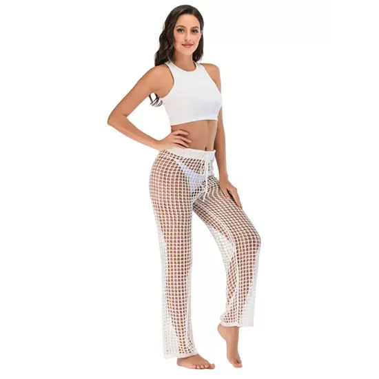 Sexy See-Through Crochetgo Hollow Beach Trousers Cover-Ups Sexy See-Through Crochetgo Hollow Beach Trousers Cover-Ups