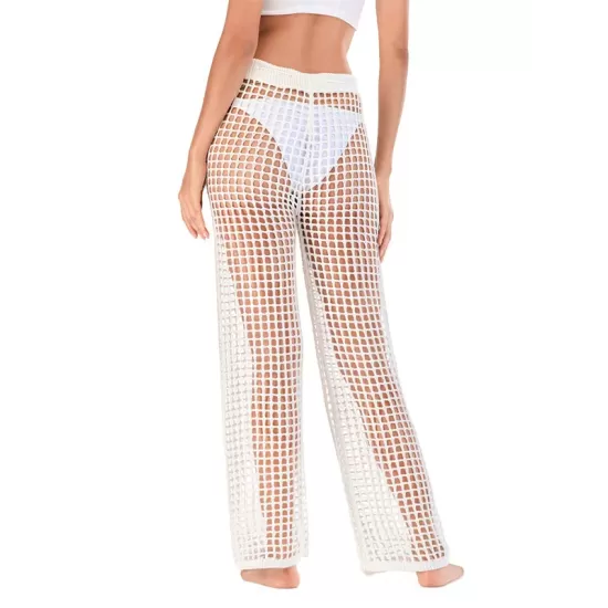 Sexy See-Through Crochetgo Hollow Beach Trousers Cover-Ups Sexy See-Through Crochetgo Hollow Beach Trousers Cover-Ups