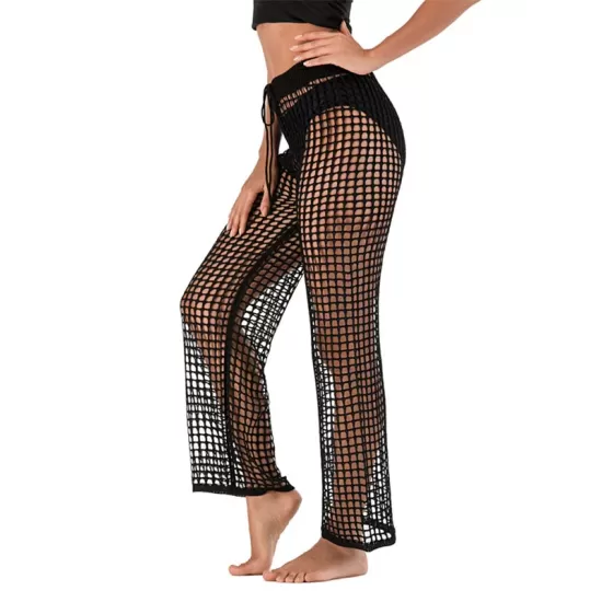 Sexy See-Through Crochetgo Hollow Beach Trousers Cover-Ups Sexy See-Through Crochetgo Hollow Beach Trousers Cover-Ups