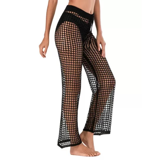 Sexy See-Through Crochetgo Hollow Beach Trousers Cover-Ups Sexy See-Through Crochetgo Hollow Beach Trousers Cover-Ups