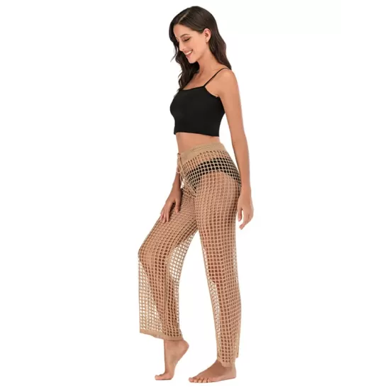 Sexy See-Through Crochetgo Hollow Beach Trousers Cover-Ups Sexy See-Through Crochetgo Hollow Beach Trousers Cover-Ups