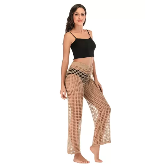 Sexy See-Through Crochetgo Hollow Beach Trousers Cover-Ups Sexy See-Through Crochetgo Hollow Beach Trousers Cover-Ups