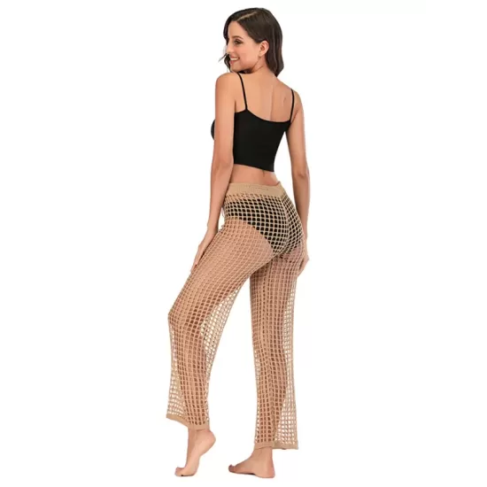 Sexy See-Through Crochetgo Hollow Beach Trousers Cover-Ups Sexy See-Through Crochetgo Hollow Beach Trousers Cover-Ups