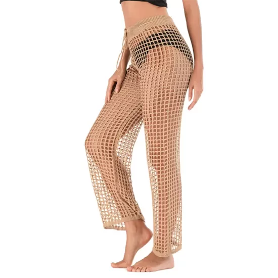 Sexy See-Through Crochetgo Hollow Beach Trousers Cover-Ups Sexy See-Through Crochetgo Hollow Beach Trousers Cover-Ups