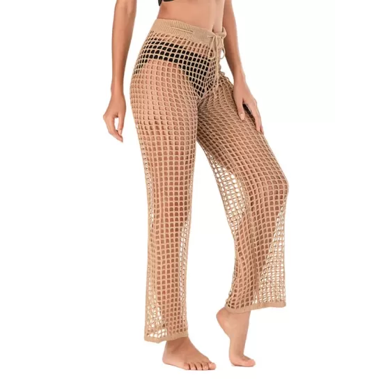 Sexy See-Through Crochetgo Hollow Beach Trousers Cover-Ups Sexy See-Through Crochetgo Hollow Beach Trousers Cover-Ups
