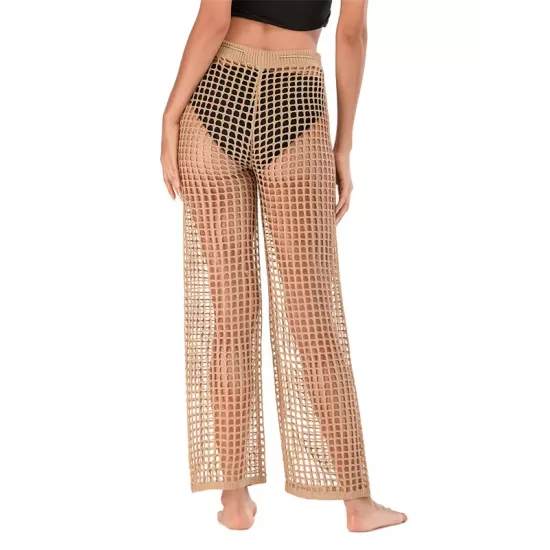 Sexy See-Through Crochetgo Hollow Beach Trousers Cover-Ups Sexy See-Through Crochetgo Hollow Beach Trousers Cover-Ups