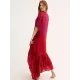 Plaid Chiffon Long-Sleeves Cover-Up Swimwear Plaid Chiffon Long-Sleeves Cover-Up Swimwear