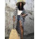 Leaves Printed Cardigan Half-Sleeves Cover-Up Swimwear Leaves Printed Cardigan Half-Sleeves Cover-Up Swimwear
