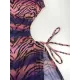 Floral Printed Hollow U-Neck Cover-Up Floral Printed Hollow U-Neck Cover-Up