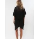 Loose Hollow Vacation Half Sleeve V Neck Beach Cover-Ups Loose Hollow Vacation Half Sleeve V Neck Beach Cover-Ups