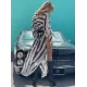 Sexy Zebra Pattern Half Sleeve Wide Belt Cover-Ups Tops Sexy Zebra Pattern Half Sleeve Wide Belt Cover-Ups Tops