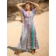 Short Sleeve Floral V-Neck Drawstring Midi Dress Cover-Up Swimwear Short Sleeve Floral V-Neck Drawstring Midi Dress Cover-Up Swimwear