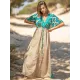 Short Sleeve Floral V-Neck Drawstring Midi Dress Cover-Up Swimwear Short Sleeve Floral V-Neck Drawstring Midi Dress Cover-Up Swimwear