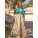 Short Sleeve Floral V-Neck Drawstring Midi Dress Cover-Up Swimwear Short Sleeve Floral V-Neck Drawstring Midi Dress Cover-Up Swimwear