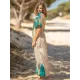 Short Sleeve Floral V-Neck Drawstring Midi Dress Cover-Up Swimwear Short Sleeve Floral V-Neck Drawstring Midi Dress Cover-Up Swimwear