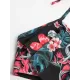Spaghetti-Neck Floral Bralette Tie Side Bikini Swimwear Spaghetti-Neck Floral Bralette Tie Side Bikini Swimwear