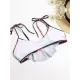 Spaghetti-Neck Floral Bralette Tie Side Bikini Swimwear Spaghetti-Neck Floral Bralette Tie Side Bikini Swimwear