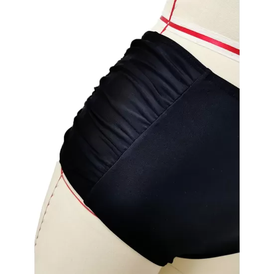Bandage Mesh Pleated Solid Color Split-Joint Padded Deep V-Neck Bikini Swimsuit Bandage Mesh Pleated Solid Color Split-Joint Padded Deep V-Neck Bikini Swimsuit