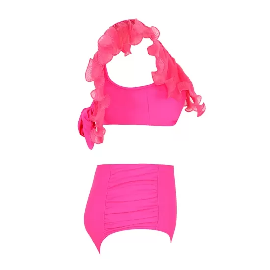 Bandage Mesh Pleated Solid Color Split-Joint Padded Deep V-Neck Bikini Swimsuit Bandage Mesh Pleated Solid Color Split-Joint Padded Deep V-Neck Bikini Swimsuit