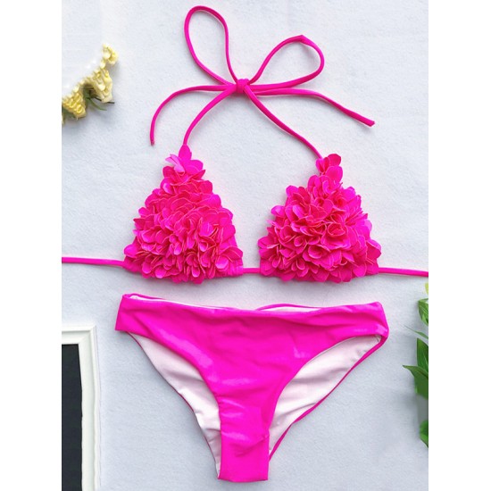 Ribbed Triangle Top With Panty Bikini Set Ribbed Triangle Top With Panty Bikini Set