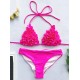 Ribbed Triangle Top With Panty Bikini Set Ribbed Triangle Top With Panty Bikini Set