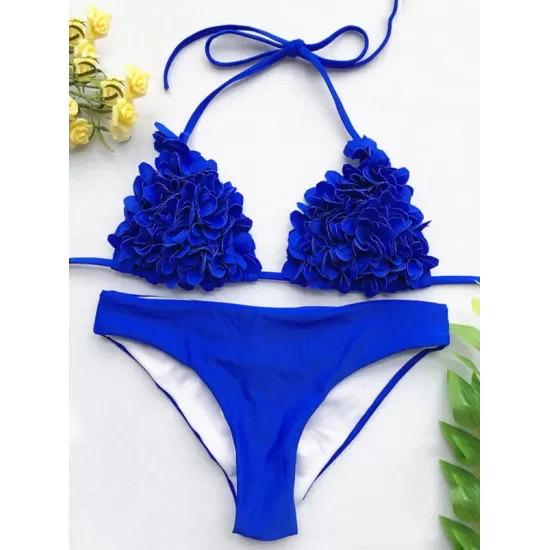 Ribbed Triangle Top With Panty Bikini Set Ribbed Triangle Top With Panty Bikini Set