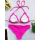 Ribbed Triangle Top With Panty Bikini Set Ribbed Triangle Top With Panty Bikini Set