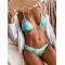 Tie-Dyed Triangle Halter-Neck Bikini Swimwear