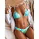 Tie-Dyed Triangle Halter-Neck Bikini Swimwear Tie-Dyed Triangle Halter-Neck Bikini Swimwear