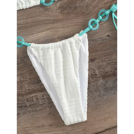 Vacation Tie Side Halter-Neck Bikini Swimsuit Vacation Tie Side Halter-Neck Bikini Swimsuit