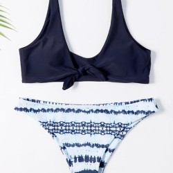 Tie-Dyed Split-Joint Split Bikini Swimsuit