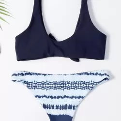Tie-Dyed Split-Joint Split Bikini Swimsuit