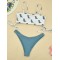 Freshness Dinosaurs Printed Lace-Up Bikini Swimwear