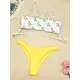 Freshness Dinosaurs Printed Lace-Up Bikini Swimwear Freshness Dinosaurs Printed Lace-Up Bikini Swimwear