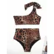 Asymmetric Bandage Leopard-Print Bikini Swimsuit Asymmetric Bandage Leopard-Print Bikini Swimsuit